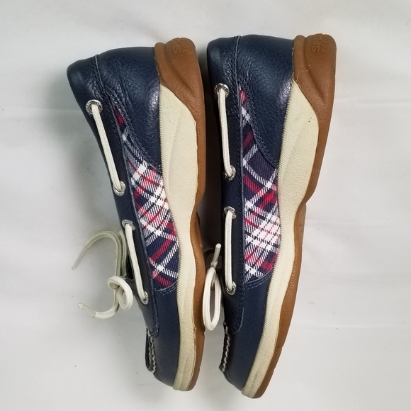 SPERRY TOP-SIDER Blue/Red/White Boat Shoes, 5M - Picture 4 of 7